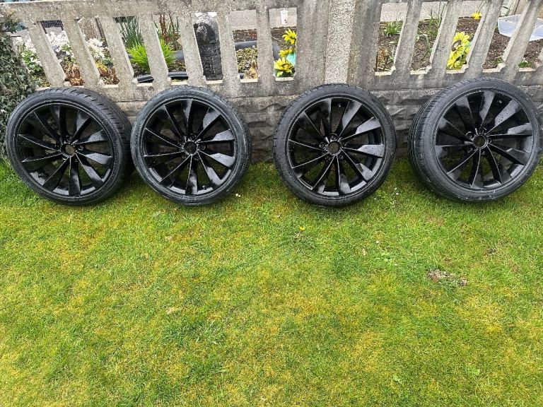 Original VW Scirocco Alloy Wheels Interlagos 4x 18” Gloss Black