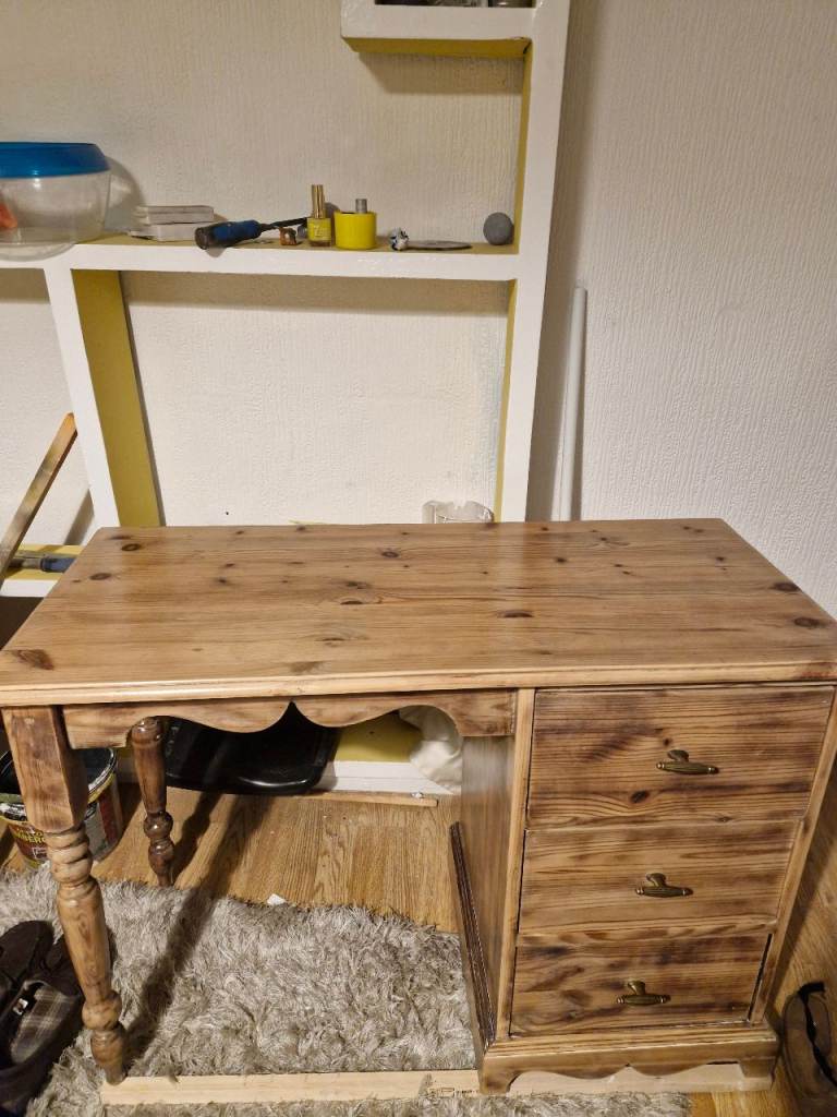 Solid wood desk