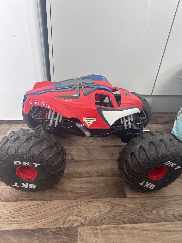 Monster Jam Spider-Man remote control Monster Truck Toy – Good Condition
