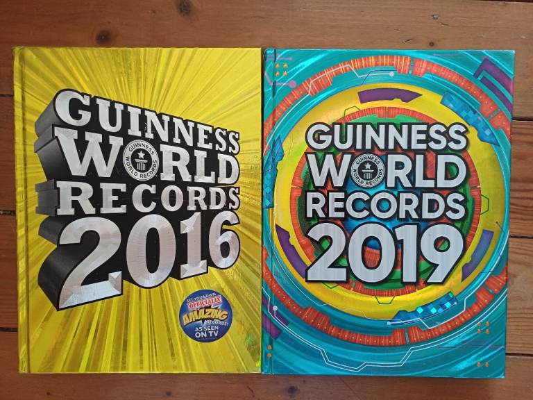 Guinness World Records books 2016 & 2019