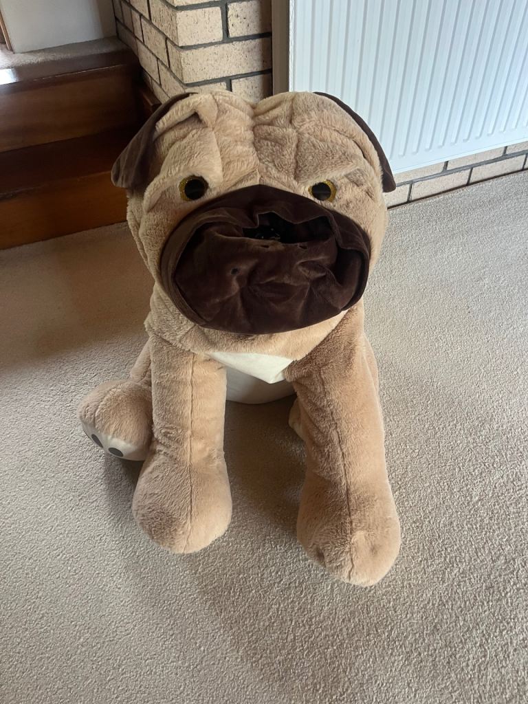 Bull dog type plush toy large 