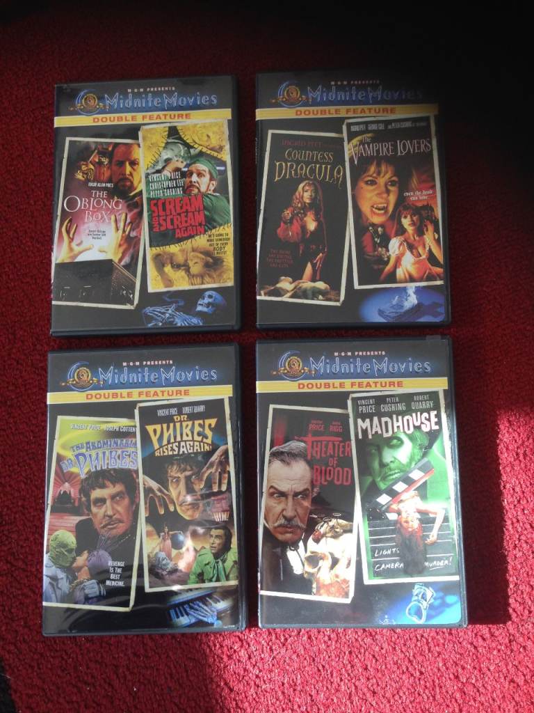 MIDNITE MOVIES (8 CLASSIC HORROR FILM COLLECTION) PETER CUSHING, CHRISTOPHER LEE, VINCENT PRICE