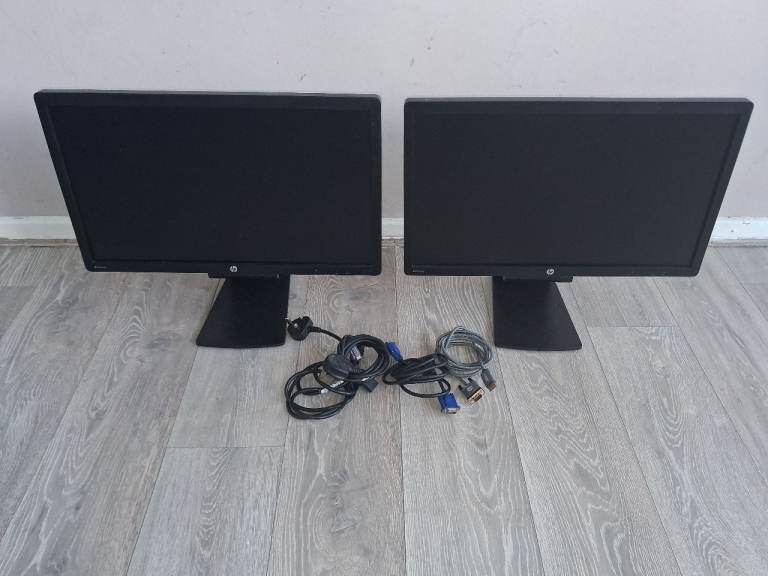 Pair of HP Z23i 23" IPS Monitors - Dual Screen Setup