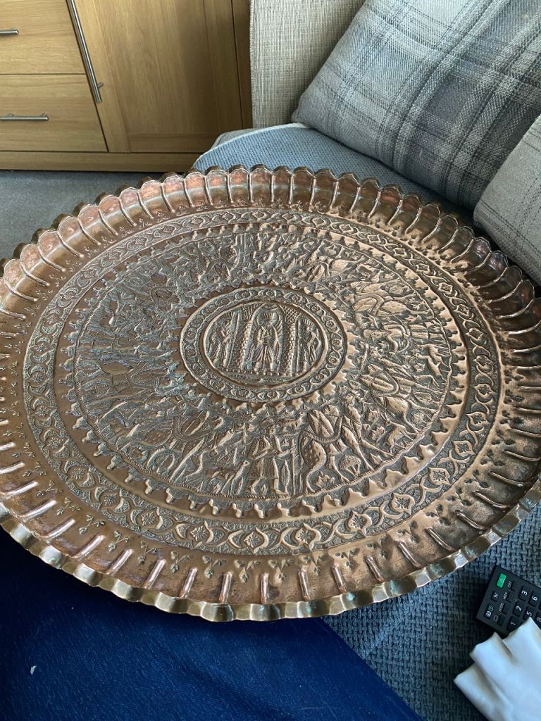 Copper Charger/Tray 1960s Middle Eastern