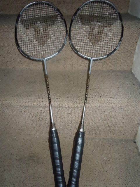 TALBOT TORRO TITANIUM REINFORCED BADMINTON RACKETS + FREE SLAZENGER RACKET