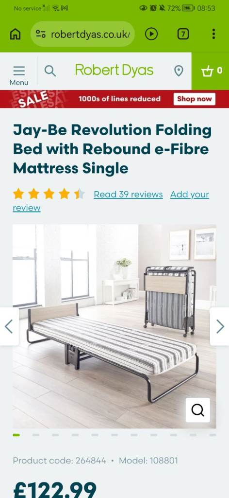 Jay-Be Revolution folding single bed