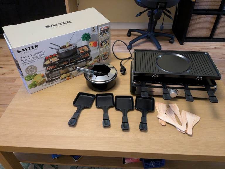 SALTER  2 in 1 Raclette & Fondue Set
