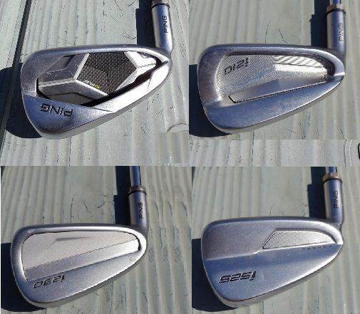 LEFT HANDED GOLF CLUBS - PING DEMO 7 IRONS x 4 - INTERCHANGEABLE SHAFTS