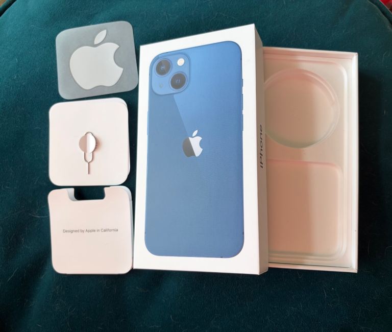 iPhone 13 Box with SIM Tool & Apple Sticker - As New Condition