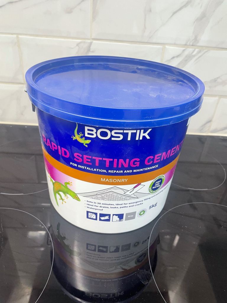 Bostik Rapid Setting Cement – 5kg – Fast-Setting 20min, Waterproof & Strong 