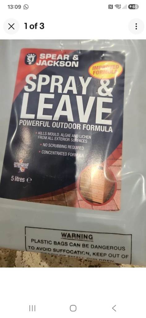 Spray and leave 2 x 5l by spear and Jackson