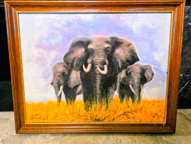 African Elephant painting / print dated 1998African Elephant painting / print dated 1998