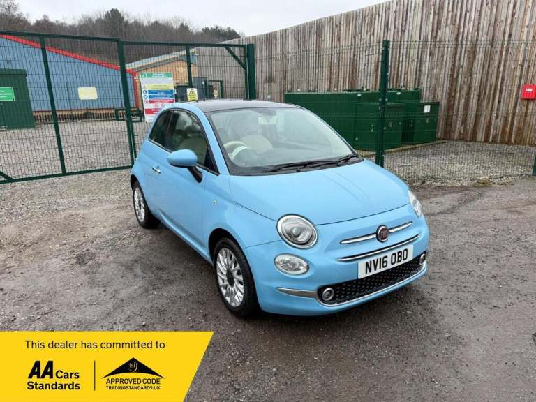 2016 Fiat 500 1.2 Lounge Euro 6 (s/s) 3dr HATCHBACK Petrol Manual
