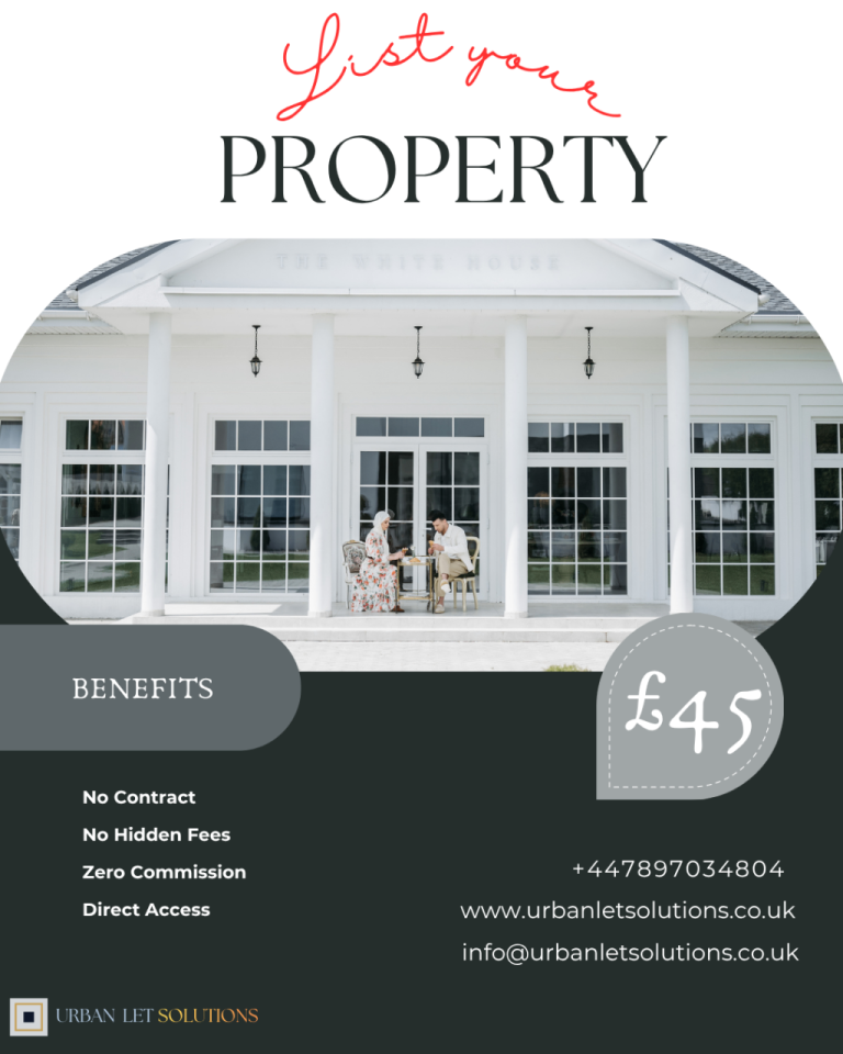 List Your Property for £45 | No Commission | Urban Let Solutions