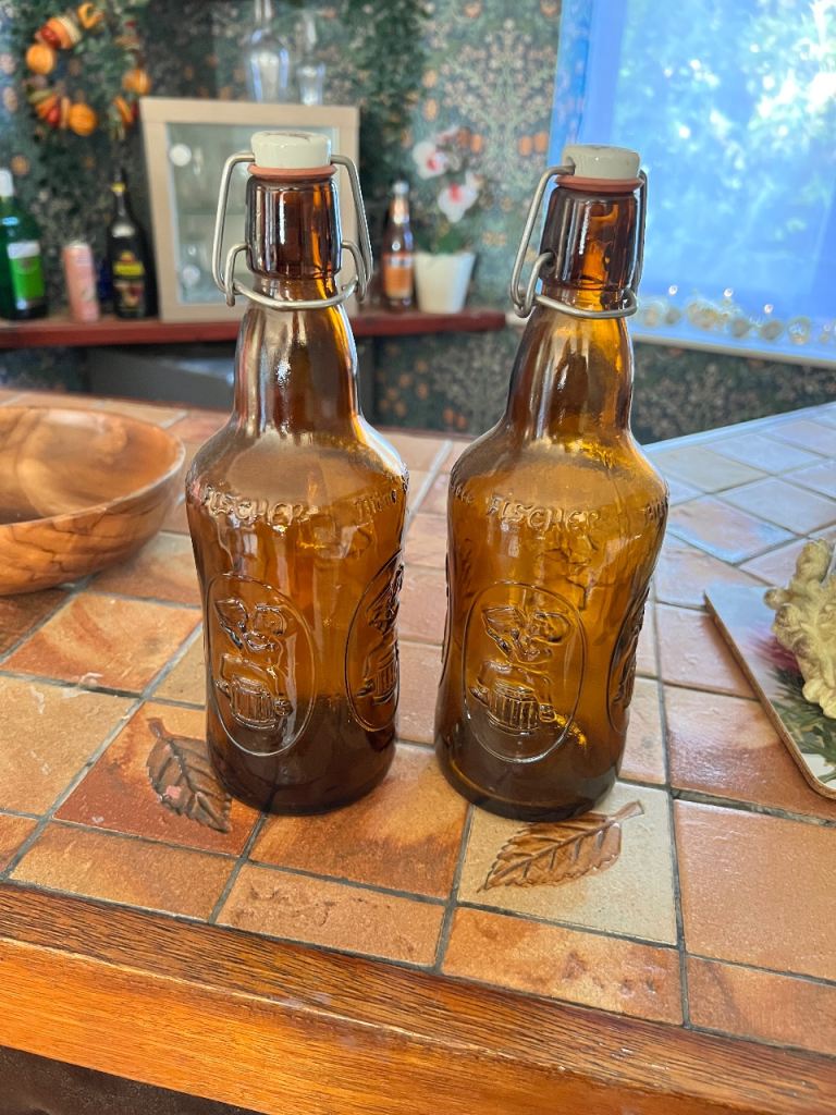 Grolsch type beer bottles 