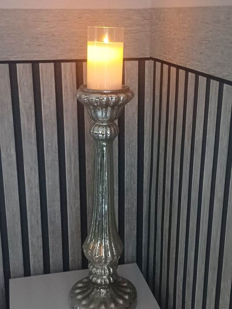 Beautiful Tall Candle Holder with Battery Candle 