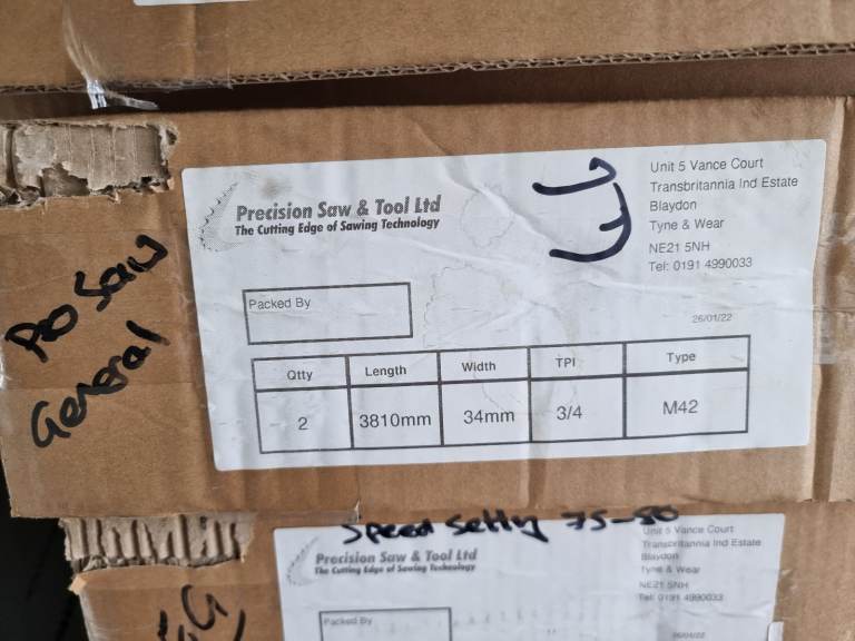 Prosaw  Band saw blades new. 2 for £25 Made in Germany