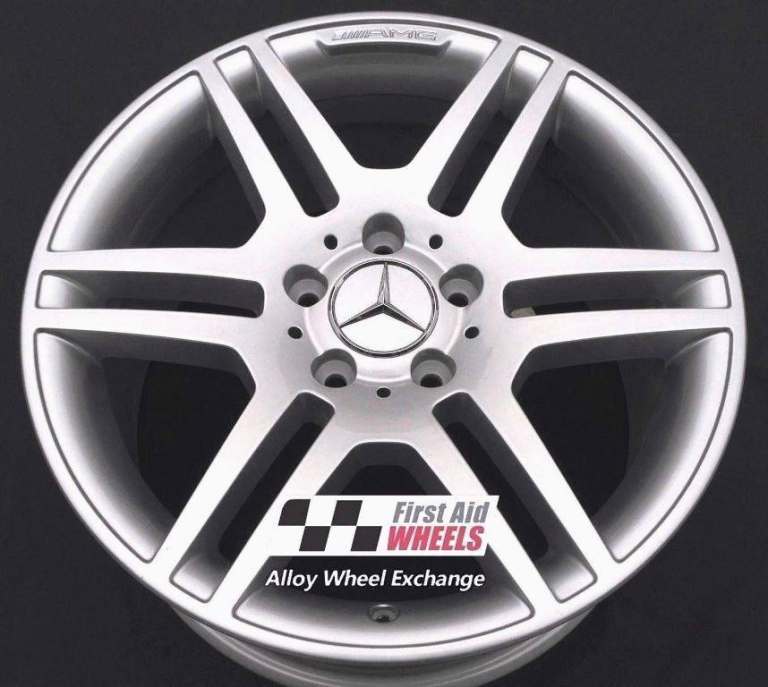 R139S Swap MERCEDES C CLASS W204 4X 17'' GENUINE AMG IV SILVER REFURBISHED ALLOY WHEELS