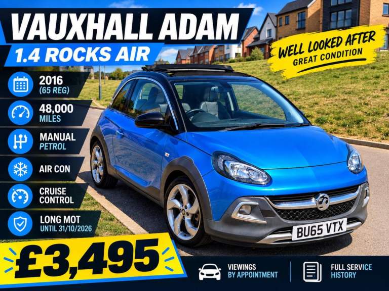 Vauxhall, ADAM, Hatchback, 2016, Manual, 1398 (cc), 3 doors
