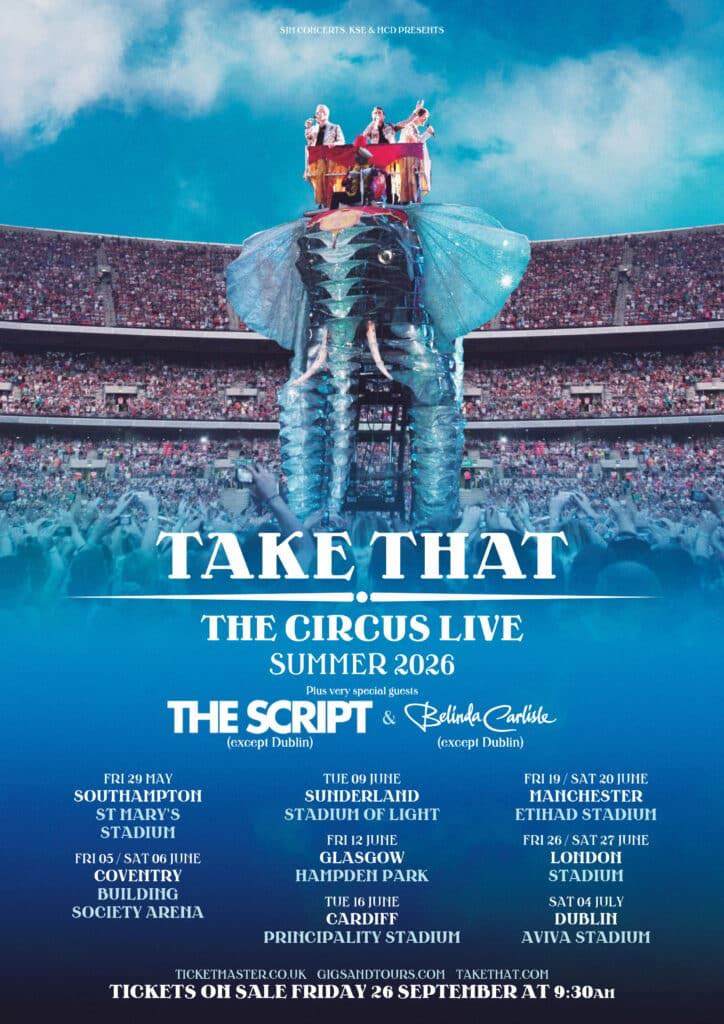 Take That Circus Live Tickets - Summer 2026 Tour