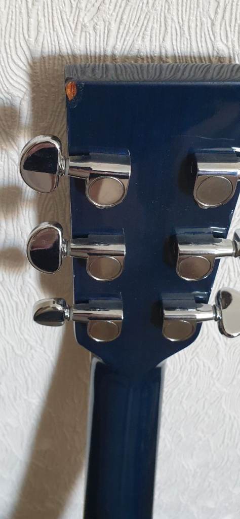 Blue Acoustic guitar  - great for beginners