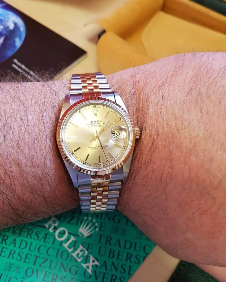Rolex datejust Champagne 