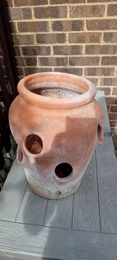 Terracotta Strawberry Planter Pot – Good Condition
