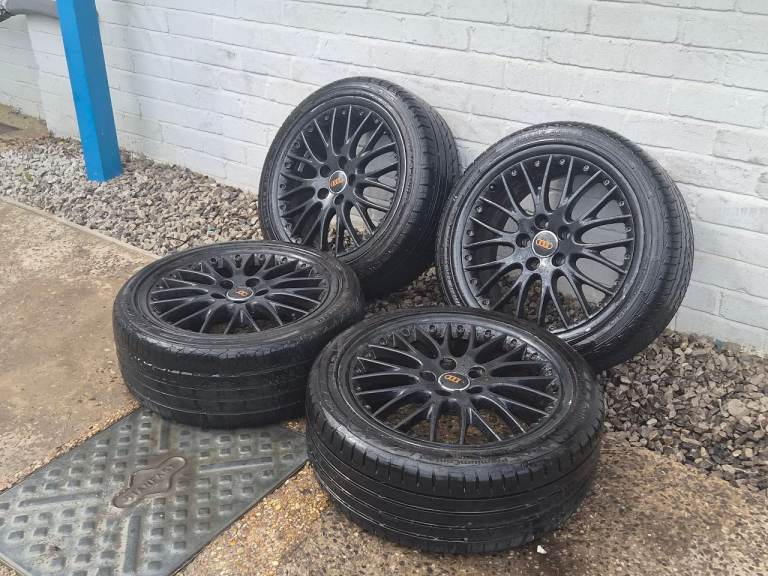 🌟Genuine Audi Bbs 18 inch alloy wheels 5x112 with TYRES 7M++ A3 GOLF CADDY PASSAT SCIROCCO 