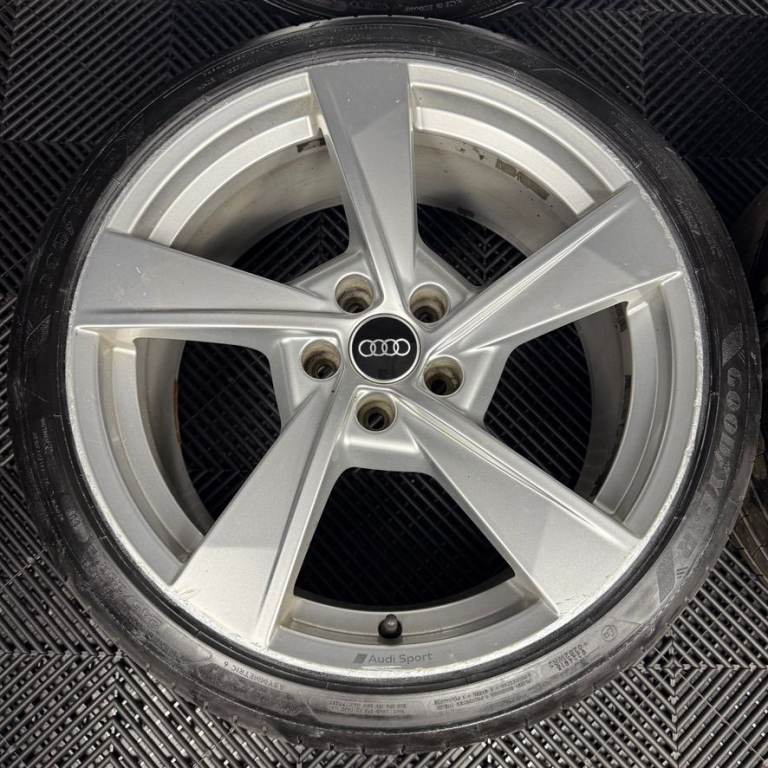 19'' GENUINE AUDI A4 S LINE SILVER B8 B9 ALLOY WHEELS ALLOYS TYRES