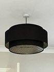 Designer Laura Ashley Black Silk 3 Tier Lampshades - Three available currently (priced per item)