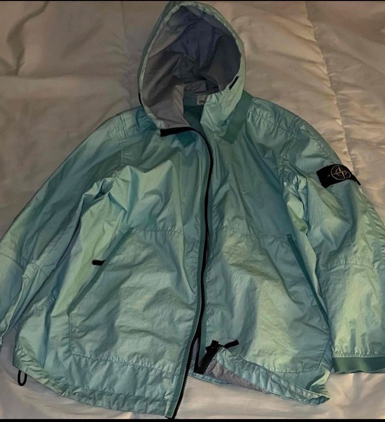 Absolute Mint Men`s Size XXL Stone Island Membrana 3L TC Jacket In Colour Mint Green 
