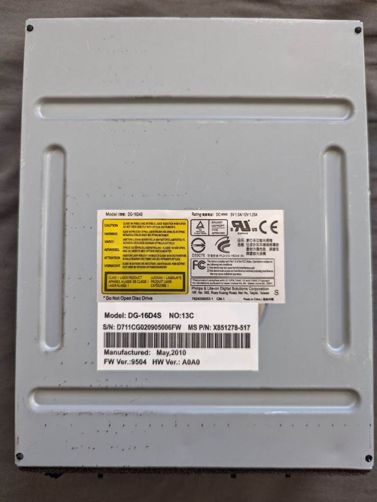 For Xbox 360 Philips Lite-on DG-16D4S DVD ROM Drive Replacement (unlocked PCB)