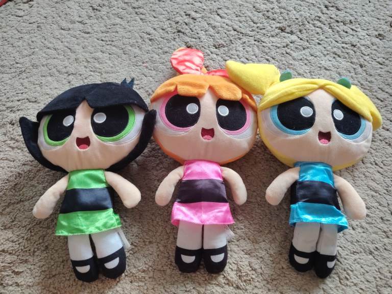 Powerpuff Girls Plush Toys - Blossom, Bubbles, Buttercup