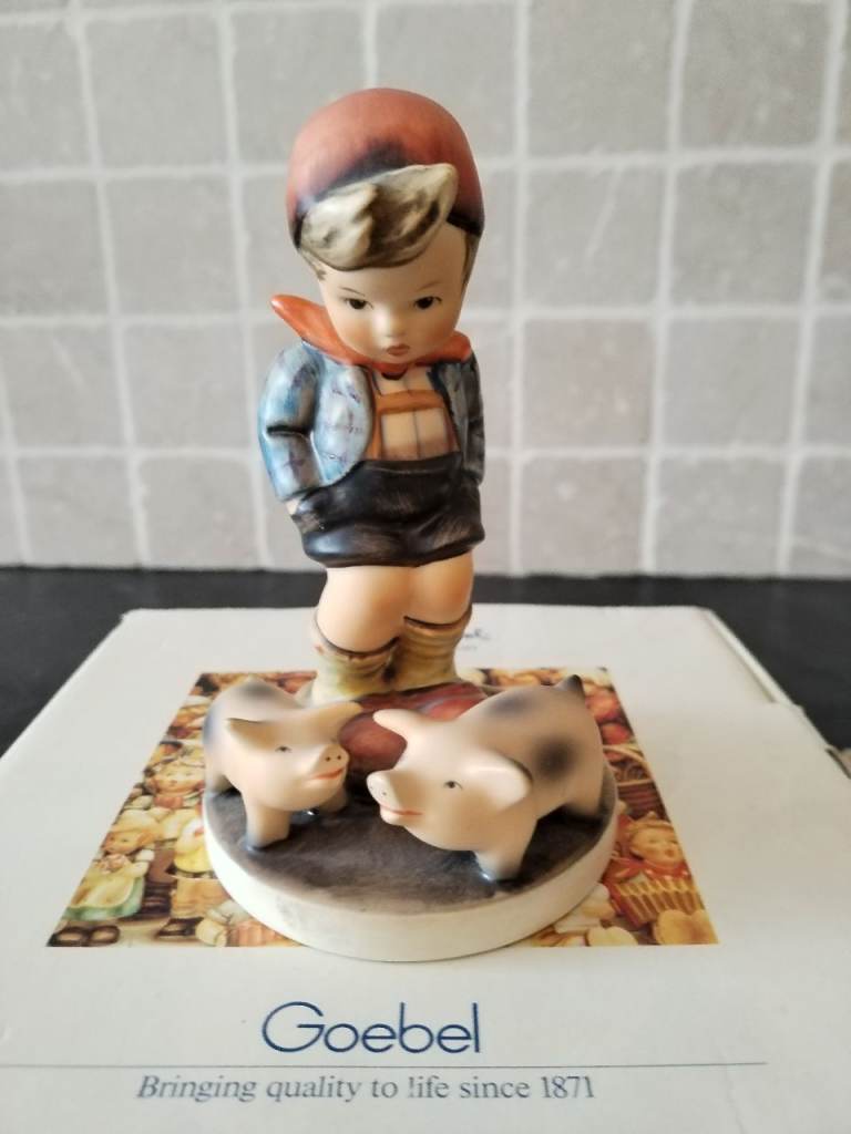 Vintage Hummel 'Farm Boy' Figurine, excellent condition, with original box & authenticity cert