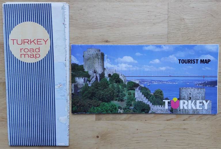 Turkey Road Map & Tourist Map, both showing the whole country, ideal for trips