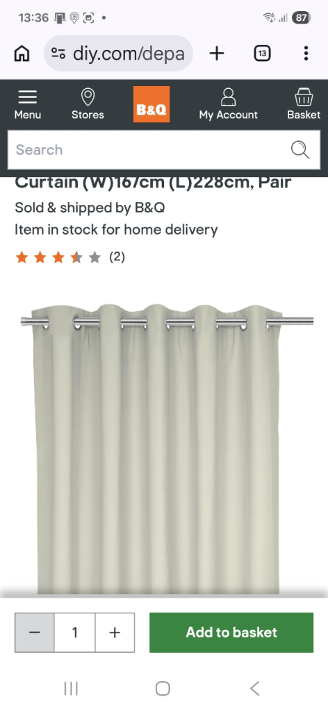 2 pairs of brand new cream curtains.