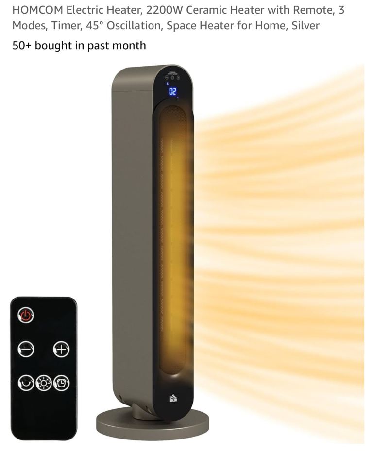 Indoor remote controlled heater (BLACK) 2 available 
