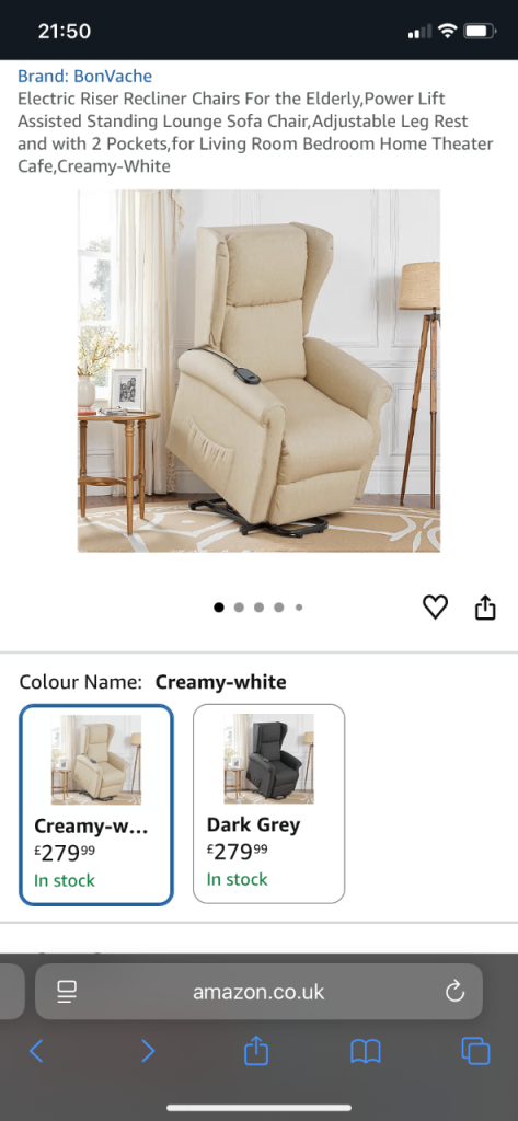 image for Bon vache rise and recline electric chair