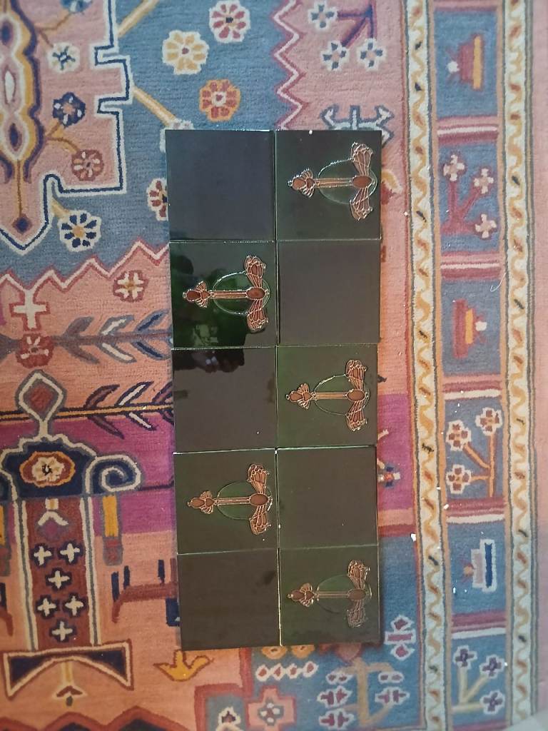 Gorgeous handmade ceramic tiles art nouveau style