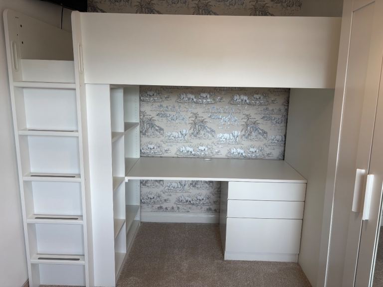 High sleeper bed/ gaming bed - White