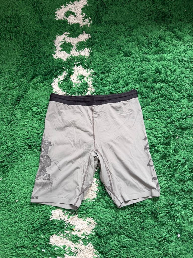 Grey & black Represent 247 running jogging walking cycling shorts size large