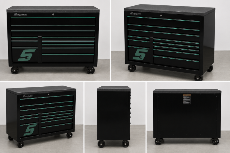 Snap-on KRA1422WHF7 55" Roll Cab Tool Box – Black High Gloss – Line-X Worktop – Excellent Condition