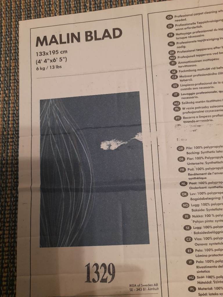 Blue Ikea rug
