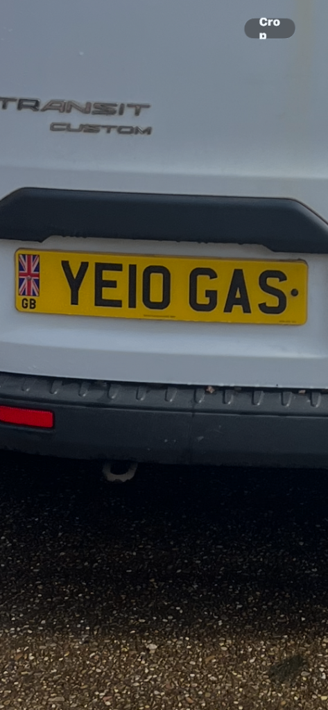 YE10 GAS registration number