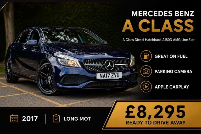 2017 Mercedes-Benz A-Class A180d AMG Line 5dr HATCHBACK DIESEL Manual