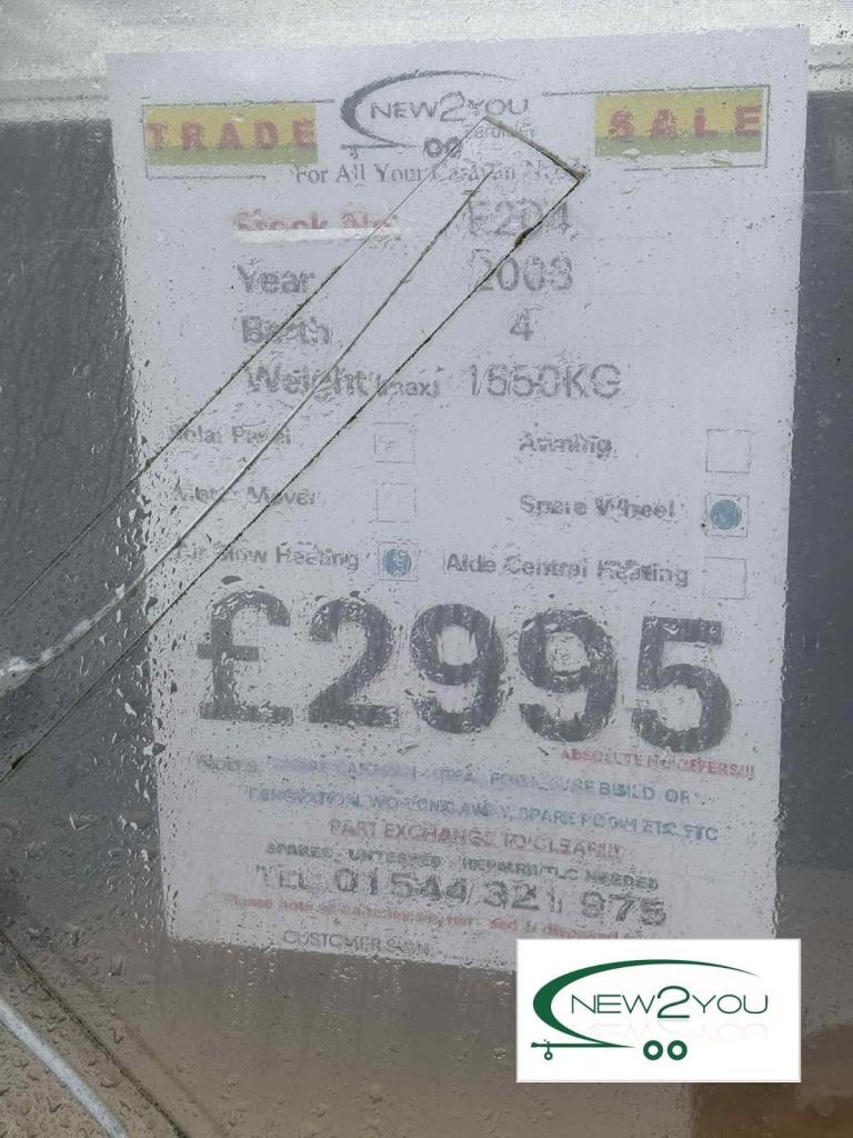 2003 Swift Conqueror 580 LUX 4 Berth Caravan - STOCK NO E204