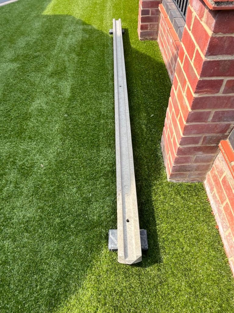 New concrete fence post