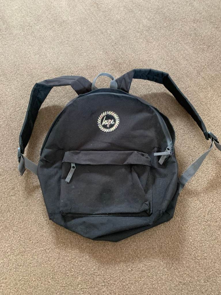 Hype Black Rucksack with Adjustable Straps – Good Condition
