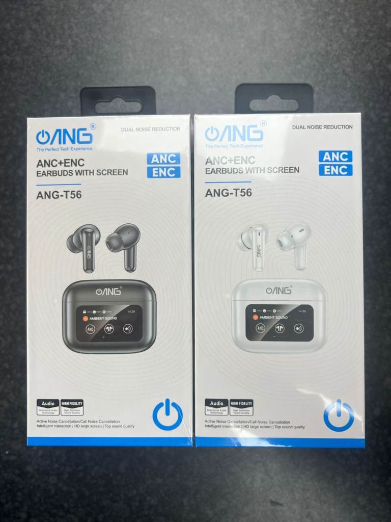 ANG ANC+ENC Earbuds – Dual Noise Reduction & HD Screen
