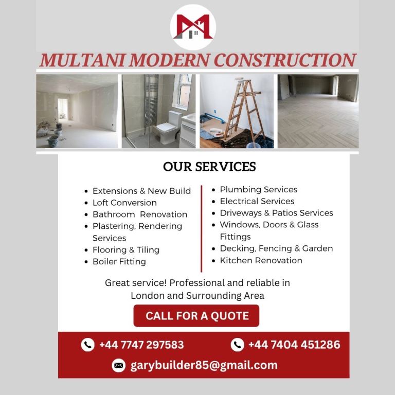 MULTANI MODERN CONSTRUCTION LTD | Quality Builders in London | Free Quote
